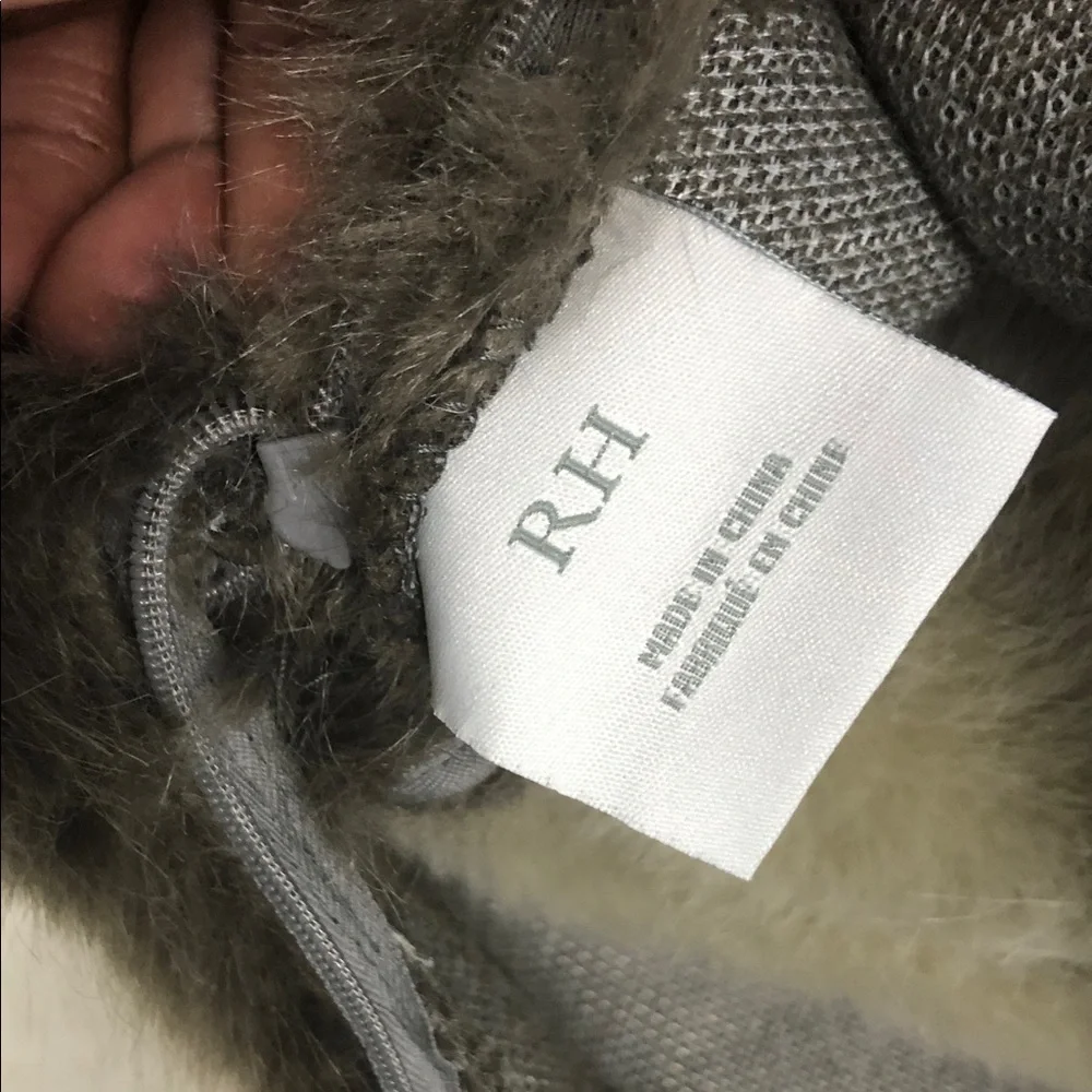 Restoration Hard Plush Faux Fur Square Throw Pillow